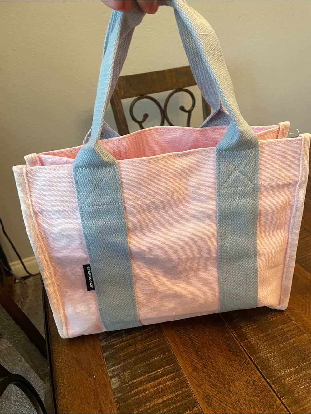 Starbucks Pink Canvas Tote with Light Gray Straps - Picture 4 of 11